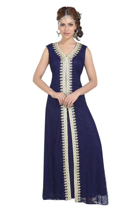Dresses | Blue Gown With Stone Work | Freeup